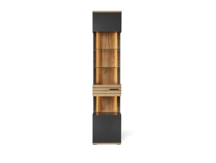 set one by Musterring Quincy Vitrine Type 02 – inkl. LED Beleuchtung - Dekor Anthrazit von set-one-by-Musterring