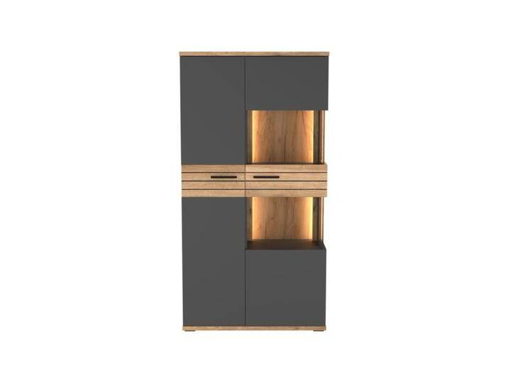 set one by Musterring Quincy Vitrine Type 03 mit 2 Türen – inkl. LED Beleuchtung - Dekor Anthrazit set one by Musterring Quincy Vitrine Type 03 mit 2 Türen – inkl. LED Beleuchtung - Dekor Anthrazit von set-one-by-Musterring