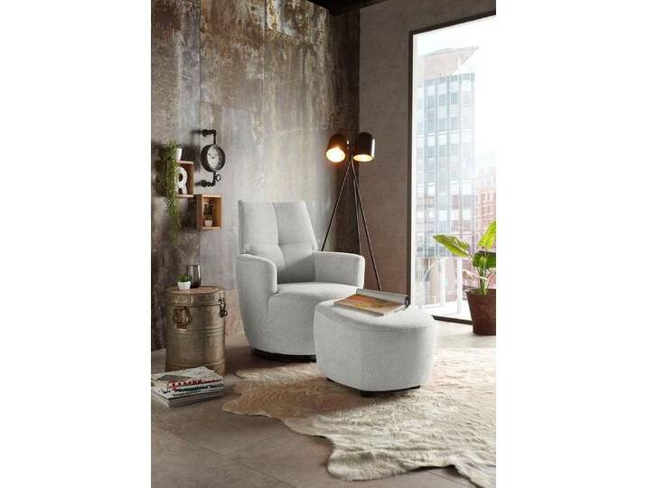 set one by Musterring Relaxsessel SO 1450 (Set), mit Dreh- und Wippfunktion, inklusive Hocker, grau, hellgrau DPR 29 von set-one-by-Musterring