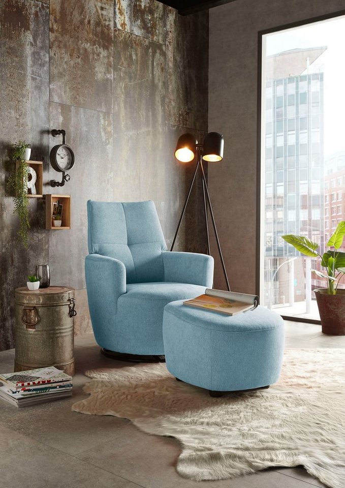 set one by Musterring Relaxsessel SO 1450 (Set), mit Dreh- und Wippfunktion, inklusive Hocker von set one by Musterring
