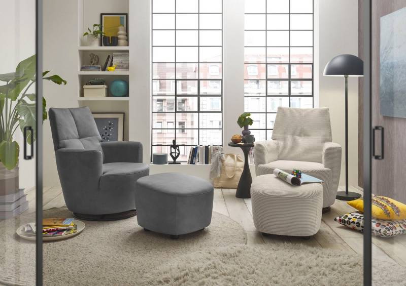 set one by Musterring Relaxsessel SO 1450 (Set), mit Dreh- und Wippfunktion, inklusive Hocker von set one by Musterring
