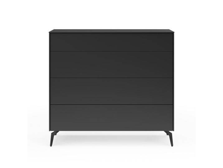 set one by Musterring Riverside Sideboard in verschiedenen Größen mit 4 Schubkästen - Dekor vulkanschwarz supermatt , 121 , inkl. Metallfüße von set-one-by-Musterring