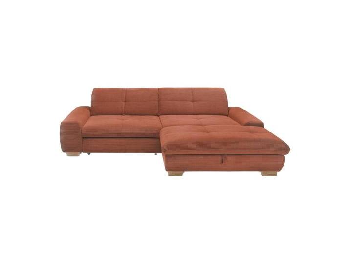 set one by Musterring SO 1200 Sofa in Cord oder Flachgewebe mit Rücken- und Sitztiefenverstellung - Cord orange , rechts , Basis Modell von set-one-by-Musterring