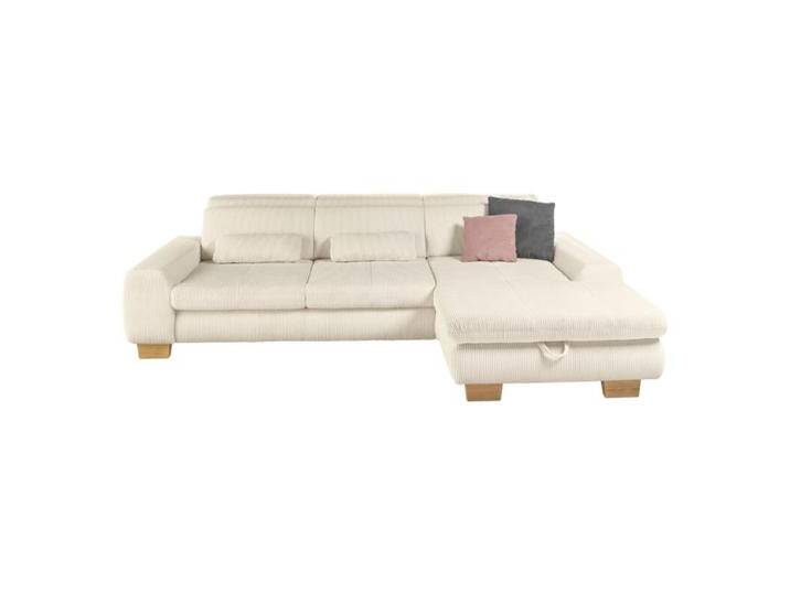 set one by Musterring SO 3400 Ecksofa in Cord mit manueller Sitztiefenverstellung und opt. Schlaffunktion - Cord natur , Basis Modell , rechts von set-one-by-Musterring