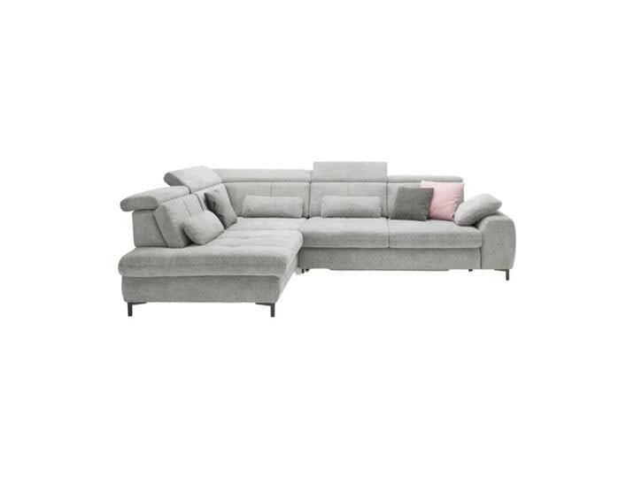 set one by Musterring SO 3400 Ecksofa mit Siztiefenverstellung und opt. Schlaffunktion - Strukturgewebe Famosa alu , Schlaffunktion , links von set-one-by-Musterring