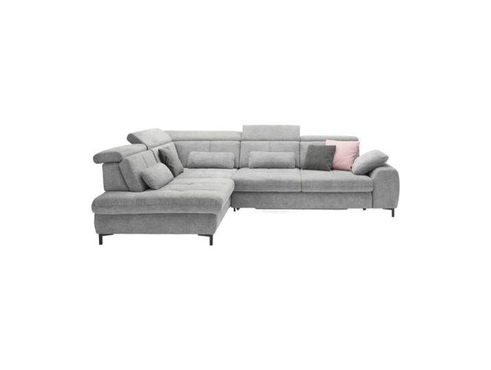 set one by Musterring SO 3400 Ecksofa mit Siztiefenverstellung und opt. Schlaffunktion - Strukturgewebe Famosa grey , Schlaffunktion , links von set-one-by-Musterring