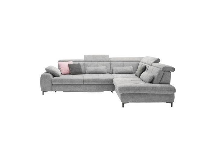 set one by Musterring SO 3400 Ecksofa mit Siztiefenverstellung und opt. Schlaffunktion - Strukturgewebe Famosa grey , Schlaffunktion , rechts von set-one-by-Musterring