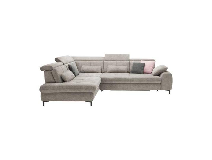 set one by Musterring SO 3400 Ecksofa mit Siztiefenverstellung und opt. Schlaffunktion - Strukturgewebe Famosa stone , Schlaffunktion , links von set-one-by-Musterring