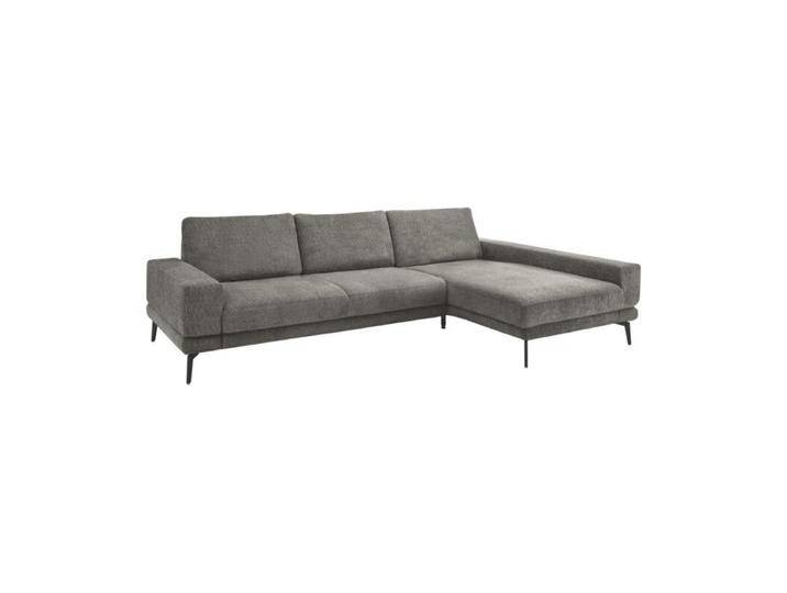 set one by Musterring SO 3600 Ecksofa - optional mit Funktionen und Zusatzausstattung - Textilgewebe Kama anthrazit , 42 , Basis Modell , rechts, Modern, Zeitlos, automatische Sitztiefenverstellung, manuelle Sitztiefenverstellung von set-one-by-Musterring