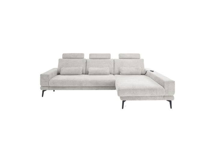 set one by Musterring SO 3600 Ecksofa - optional mit Funktionen und Zusatzausstattung - Textilgewebe Kama silver , 42 , Komfort Modell , rechts von set-one-by-Musterring