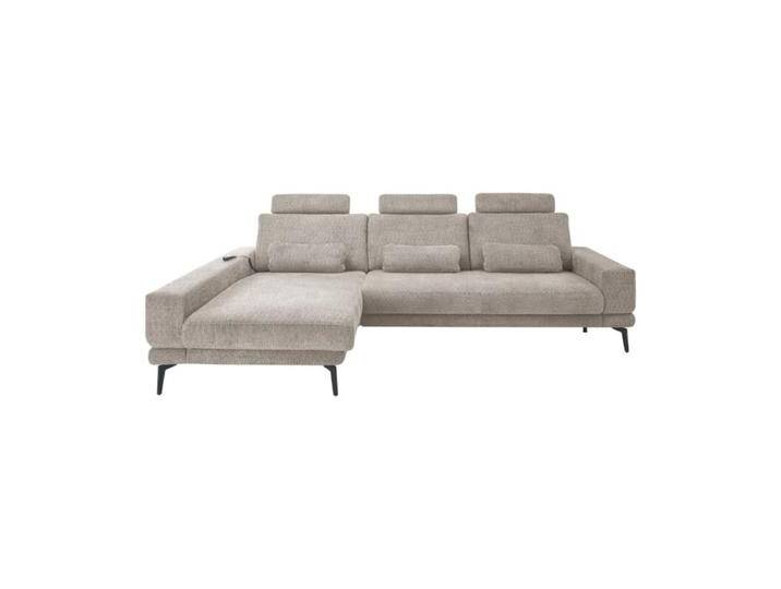 set one by Musterring SO 3600 Ecksofa - optional mit Funktionen und Zusatzausstattung - Textilgewebe Kama stone , 44 , Komfort Modell , links, Modern, Zeitlos, automatische Sitztiefenverstellung, manuelle Sitztiefenverstellung von set-one-by-Musterring