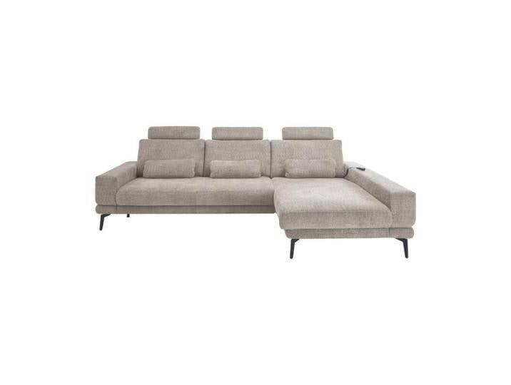 set one by Musterring SO 3600 Ecksofa - optional mit Funktionen und Zusatzausstattung - Textilgewebe Kama stone , 44 , Komfort Modell , rechts von set-one-by-Musterring