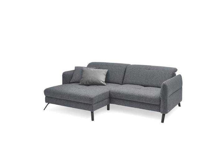 set one by Musterring SO 4400 Ecksofa – optional mit Funktionen - Flachgewebe Amsterdam 46 anthrazit , Basis Modell , PUR Schaum , links, Modern, Skandinavisch, manuelle Armteilverstellung, manuelle Kopfteilverstellung, Schlaffunktion von set-one-by-Musterring
