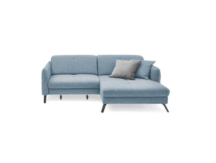 set one by Musterring SO 4400 Ecksofa – optional mit Funktionen - Flachgewebe Amsterdam 5009 eisblau , Komfort Modell , Kaltschaum , rechts, Modern, Skandinavisch, manuelle Armteilverstellung, manuelle Kopfteilverstellung, Schlaffunktion von set-one-by-Musterring