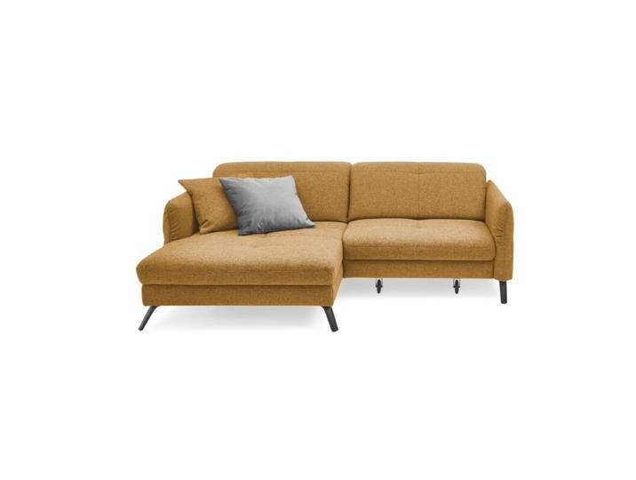 set one by Musterring SO 4400 Ecksofa – optional mit Funktionen - Flachgewebe Amsterdam 520 mustard , Komfort Modell , Kaltschaum , links, Modern, Skandinavisch, manuelle Armteilverstellung, manuelle Kopfteilverstellung, Schlaffunktion von set-one-by-Musterring
