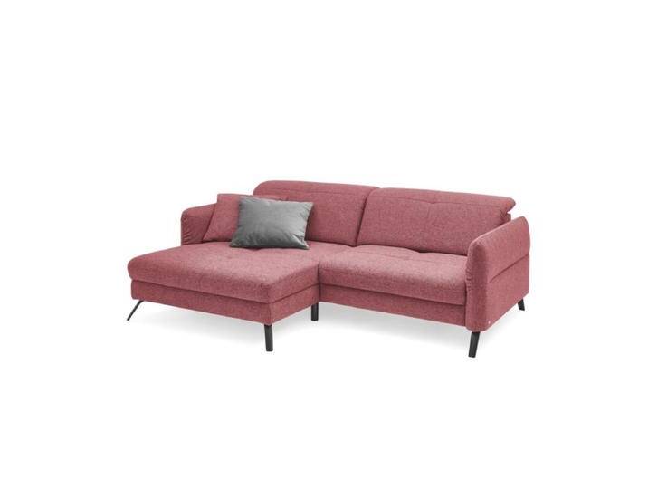 set one by Musterring SO 4400 Ecksofa – optional mit Funktionen - Flachgewebe Amsterdam 555 chianti , Basis Modell , PUR Schaum , links, Modern, Skandinavisch, manuelle Armteilverstellung, manuelle Kopfteilverstellung, Schlaffunktion von set-one-by-Musterring