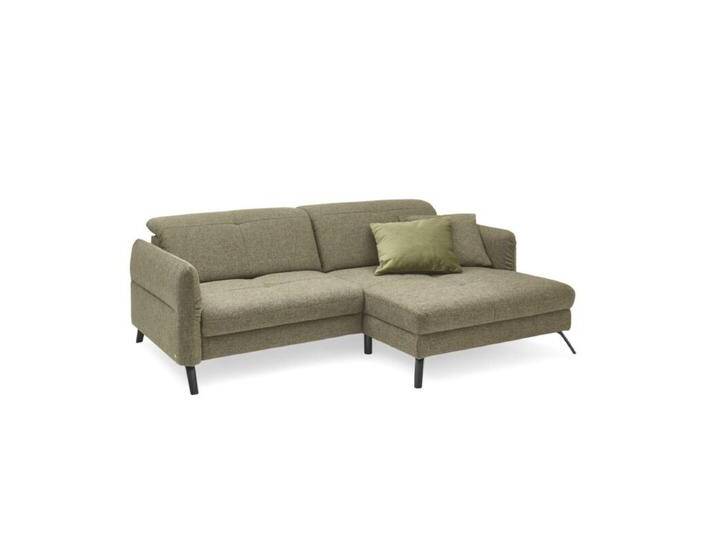 set one by Musterring SO 4400 Ecksofa – optional mit Funktionen - Flachgewebe Amsterdam 757 khaki , Basis Modell , Kaltschaum , rechts, Modern, Skandinavisch, manuelle Armteilverstellung, manuelle Kopfteilverstellung, Schlaffunktion von set-one-by-Musterring