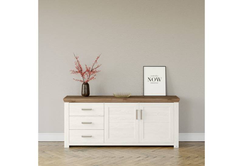 set one by Musterring Sideboard York, Typ 51, mit viel Stauraum, Bügelgriff silber, B 184 x H 79 cm von set one by Musterring