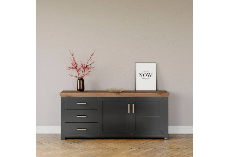 set one by Musterring Sideboard York, Typ 51, mit viel Stauraum, Bügelgriff silber, B 184 x H 79 cm von set one by Musterring