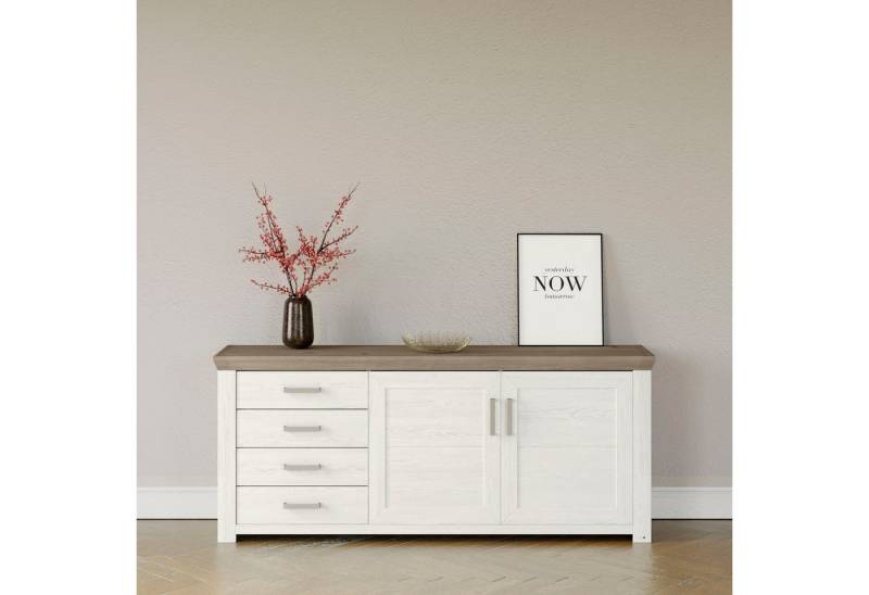 set one by Musterring Sideboard York, Typ 51, mit viel Stauraum, Bügelgriff silber, B 184 x H 79 cm von set one by Musterring
