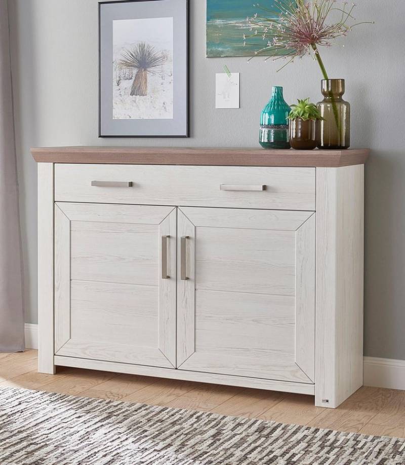 set one by Musterring Sideboard York, Typ 53, in 3 Farbvarianten erhältlich, Landhausstil, Maße 129 x 95 cm von set one by Musterring