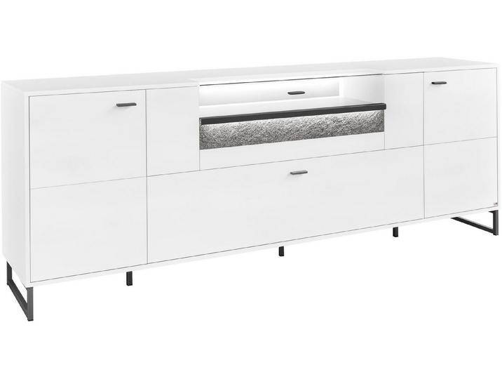 set one by Musterring TV-Schrank Deltona inkl. LED-Beleuchtung, Metallkufe, Sandstein-Zierelement, B229 x H83cm, weiß, Korpus: weiss matt set one by Musterring TV-Schrank Deltona inkl. LED-Beleuchtung, Metallkufe, Sandstein-Zierelement, B229 x H83cm, weiß, Korpus: weiss matt von set-one-by-Musterring