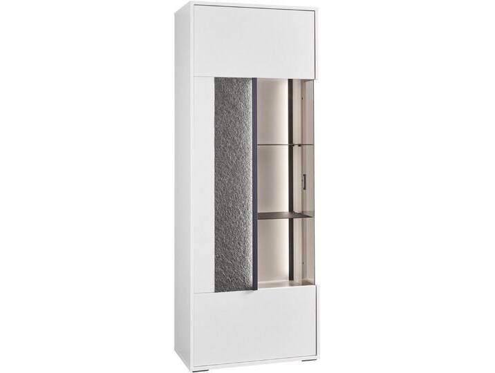 set one by Musterring Vitrine Deltona mit Sandsteinelement, inkl. Beleuchtung, zwei Farben, B64 x H170 cm, weiß, Türanschlag links, Korpus: weiss matt set one by Musterring Vitrine Deltona mit Sandsteinelement, inkl. Beleuchtung, zwei Farben, B64 x H170 cm, weiß, Türanschlag links, Korpus: weiss matt von set-one-by-Musterring