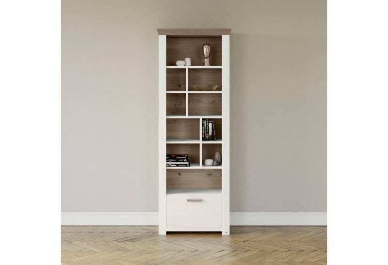 set one by Musterring Regal York, Typ 07, offenes Design, Beleuchtung optional, B 75 x H 207 cm von set one by Musterring