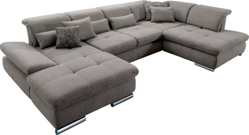 set one by Musterring Wohnlandschaft SO 4100 komfortable Federkernunterfederung, inkl. Kopfteilverstellung, wahlweise Bettfunktion und Sitztiefenverstellung, U-Form von set one by Musterring