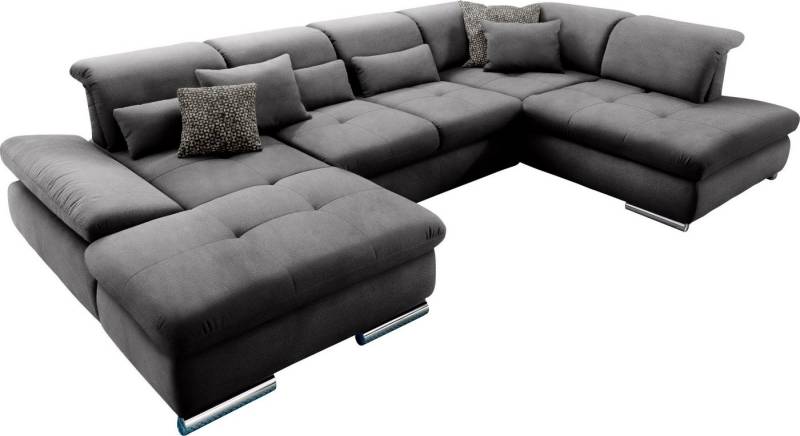 set one by Musterring Wohnlandschaft SO 4100 komfortable Federkernunterfederung, inkl. Kopfteilverstellung, wahlweise Bettfunktion und Sitztiefenverstellung, U-Form von set one by Musterring