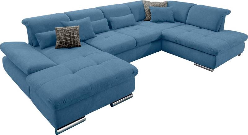 set one by Musterring Wohnlandschaft SO 4100 komfortable Federkernunterfederung, inkl. Kopfteilverstellung, wahlweise Bettfunktion und Sitztiefenverstellung, U-Form von set one by Musterring