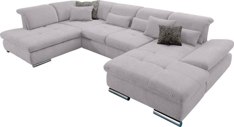 set one by Musterring Wohnlandschaft SO 4100 komfortable Federkernunterfederung, inkl. Kopfteilverstellung, wahlweise Bettfunktion und Sitztiefenverstellung, U-Form von set one by Musterring