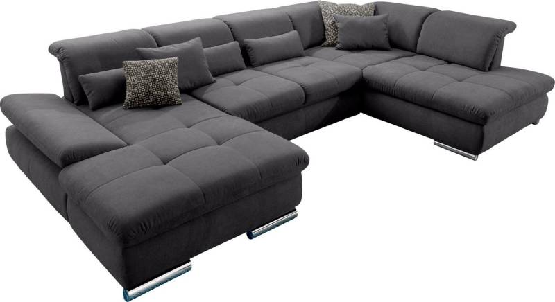 set one by Musterring Wohnlandschaft SO 4100 komfortable Federkernunterfederung, inkl. Kopfteilverstellung, wahlweise Bettfunktion und Sitztiefenverstellung, U-Form von set one by Musterring
