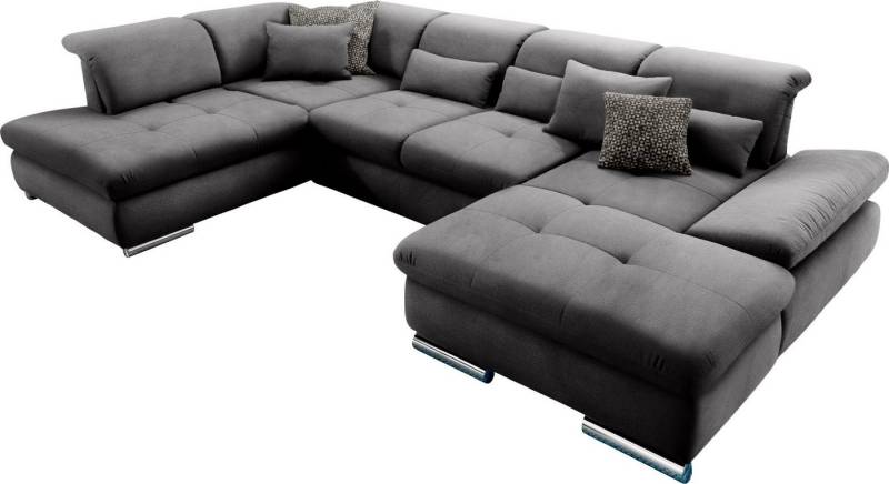 set one by Musterring Wohnlandschaft SO 4100 komfortable Federkernunterfederung, inkl. Kopfteilverstellung, wahlweise Bettfunktion und Sitztiefenverstellung, U-Form von set one by Musterring