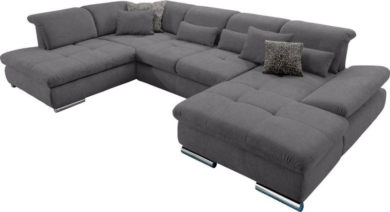 set one by Musterring Wohnlandschaft SO 4100 komfortable Federkernunterfederung, inkl. Kopfteilverstellung, wahlweise Bettfunktion und Sitztiefenverstellung, U-Form von set one by Musterring