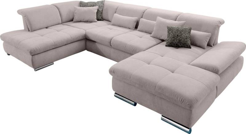 set one by Musterring Wohnlandschaft SO 4100 komfortable Federkernunterfederung, inkl. Kopfteilverstellung, wahlweise Bettfunktion und Sitztiefenverstellung, U-Form von set one by Musterring