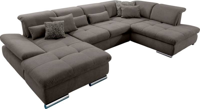 set one by Musterring Wohnlandschaft SO 4100 komfortable Federkernunterfederung, inkl. Kopfteilverstellung, wahlweise Bettfunktion und Sitztiefenverstellung, U-Form von set one by Musterring