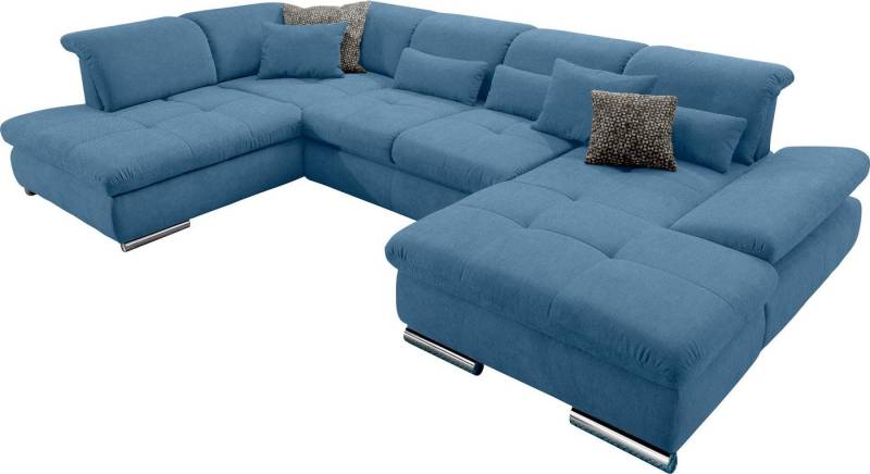 set one by Musterring Wohnlandschaft SO 4100 komfortable Federkernunterfederung, inkl. Kopfteilverstellung, wahlweise Bettfunktion und Sitztiefenverstellung, U-Form von set one by Musterring