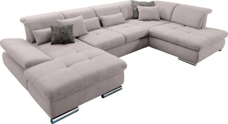 set one by Musterring Wohnlandschaft SO 4100 komfortable Federkernunterfederung, inkl. Kopfteilverstellung, wahlweise Bettfunktion und Sitztiefenverstellung, U-Form von set one by Musterring