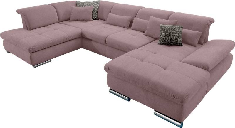 set one by Musterring Wohnlandschaft SO 4100 komfortable Federkernunterfederung, inkl. Kopfteilverstellung, wahlweise Bettfunktion und Sitztiefenverstellung, U-Form von set one by Musterring