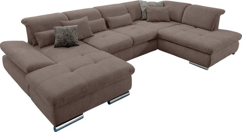 set one by Musterring Wohnlandschaft SO 4100 komfortable Federkernunterfederung, inkl. Kopfteilverstellung, wahlweise Bettfunktion und Sitztiefenverstellung, U-Form von set one by Musterring