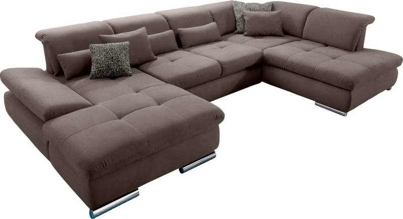 set one by Musterring Wohnlandschaft SO 4100 komfortable Federkernunterfederung, inkl. Kopfteilverstellung, wahlweise Bettfunktion und Sitztiefenverstellung, U-Form von set one by Musterring