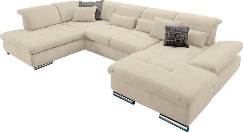 set one by Musterring Wohnlandschaft SO 4100 komfortable Federkernunterfederung, inkl. Kopfteilverstellung, wahlweise Bettfunktion und Sitztiefenverstellung, U-Form von set one by Musterring