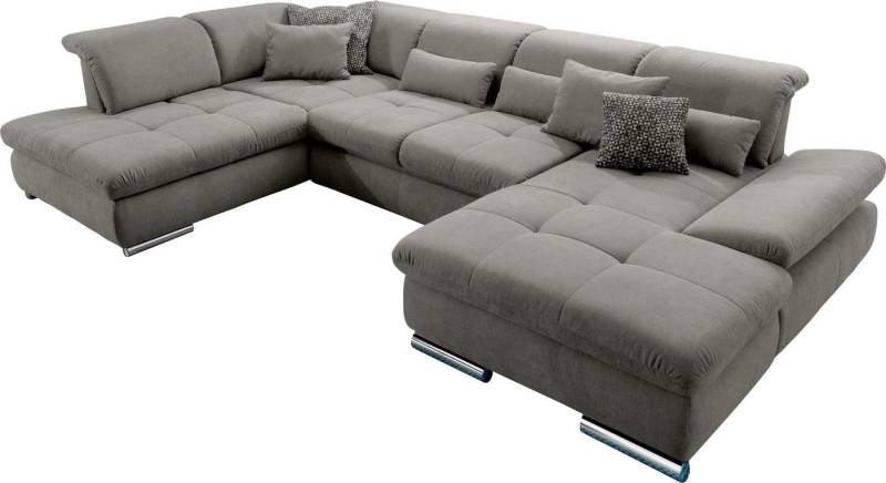 set one by Musterring Wohnlandschaft SO 4100 komfortable Federkernunterfederung, inkl. Kopfteilverstellung, wahlweise Bettfunktion und Sitztiefenverstellung, U-Form von set one by Musterring