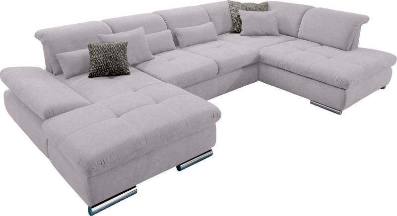 set one by Musterring Wohnlandschaft SO 4100 komfortable Federkernunterfederung, inkl. Kopfteilverstellung, wahlweise Bettfunktion und Sitztiefenverstellung, U-Form von set one by Musterring