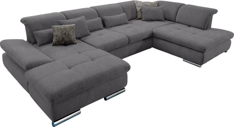 set one by Musterring Wohnlandschaft SO 4100 komfortable Federkernunterfederung, inkl. Kopfteilverstellung, wahlweise Bettfunktion und Sitztiefenverstellung, U-Form von set one by Musterring