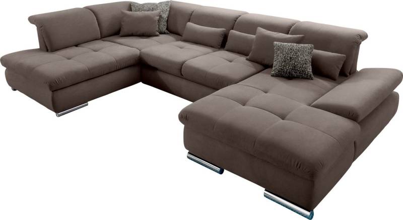 set one by Musterring Wohnlandschaft SO 4100 komfortable Federkernunterfederung, inkl. Kopfteilverstellung, wahlweise Bettfunktion und Sitztiefenverstellung, U-Form von set one by Musterring