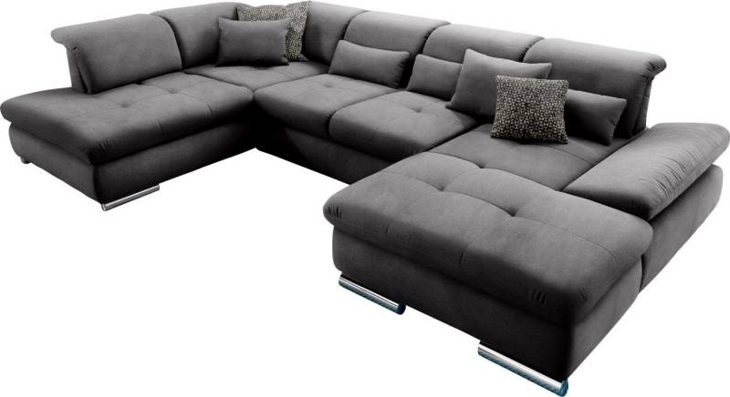 set one by Musterring Wohnlandschaft SO 4100 komfortable Federkernunterfederung, inkl. Kopfteilverstellung, wahlweise Bettfunktion und Sitztiefenverstellung, U-Form von set one by Musterring