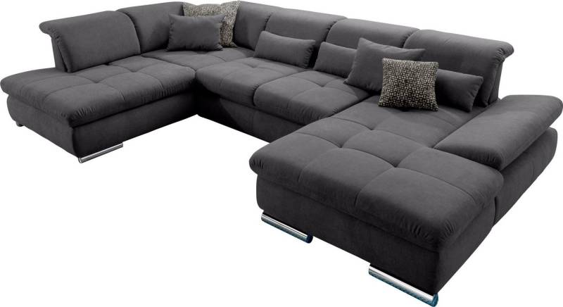 set one by Musterring Wohnlandschaft SO 4100 komfortable Federkernunterfederung, inkl. Kopfteilverstellung, wahlweise Bettfunktion und Sitztiefenverstellung, U-Form von set one by Musterring