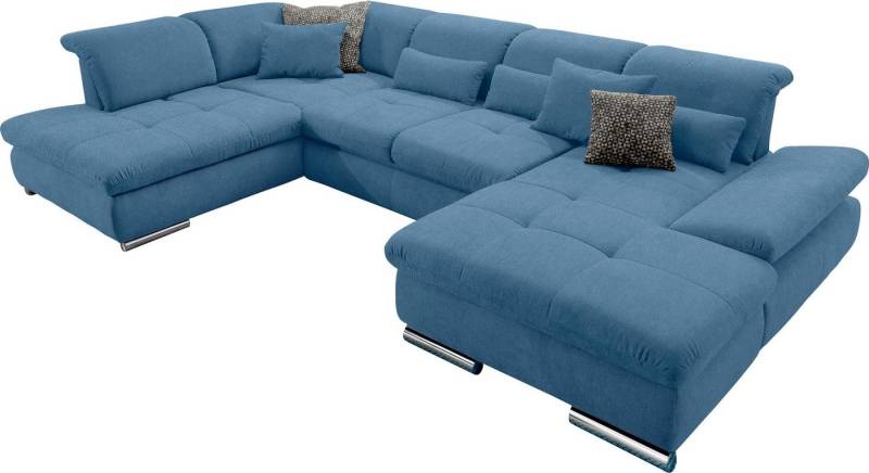 set one by Musterring Wohnlandschaft SO 4100 komfortable Federkernunterfederung, inkl. Kopfteilverstellung, wahlweise Bettfunktion und Sitztiefenverstellung, U-Form von set one by Musterring
